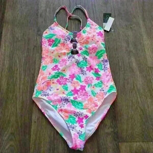 California Waves NWT One Piece Swimsuit Floral size M